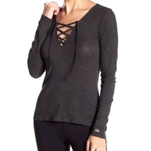 ALO YOGA Interlace Long Sleeve Top